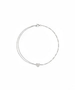 Silver Duality Heart Link Bracelet