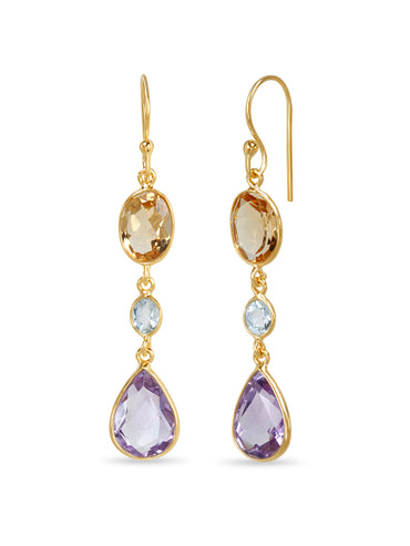 Amber Blossom Earrings