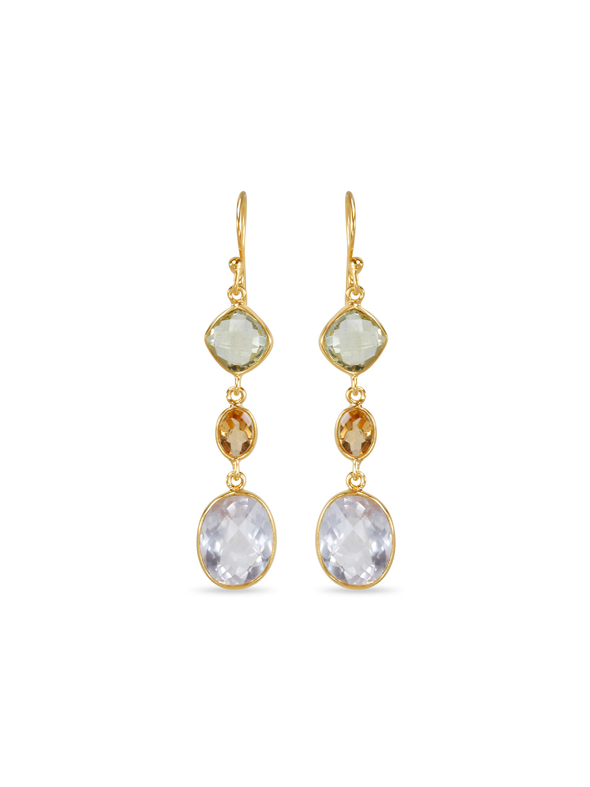 Lemon Rose Quartz Earrings