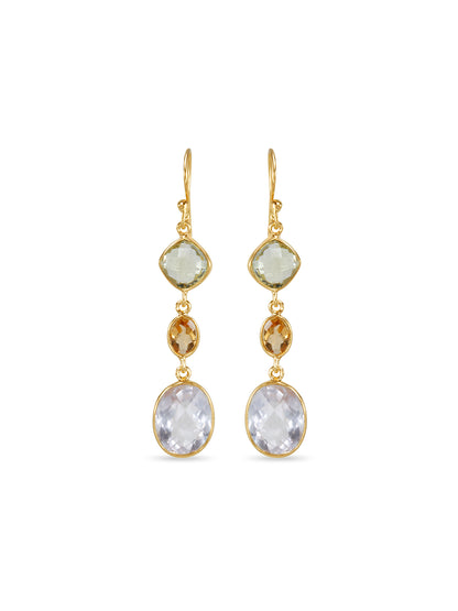 Lemon Rose Quartz Earrings