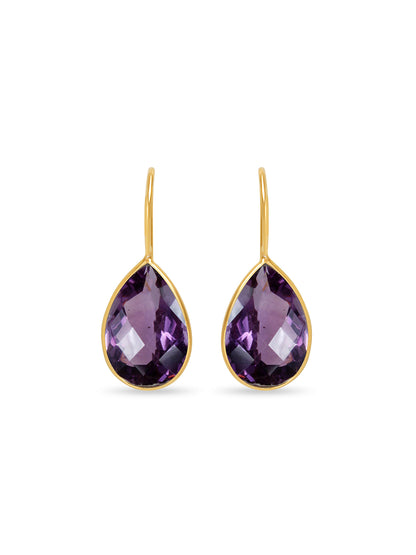 Amethyst Teardrop Earrings