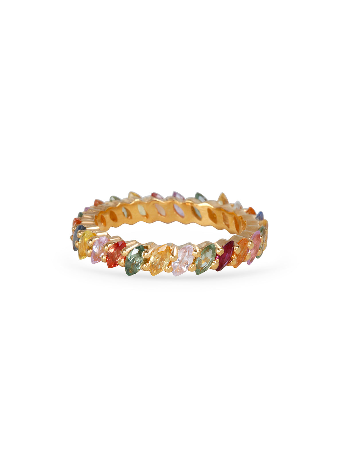 Multi Gemstone Marquise Eternity Ring