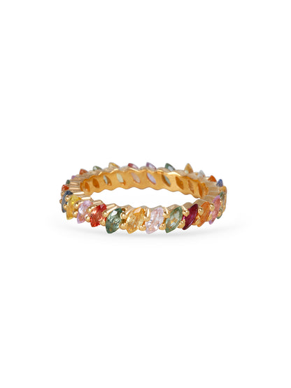Multi Gemstone Marquise Eternity Ring