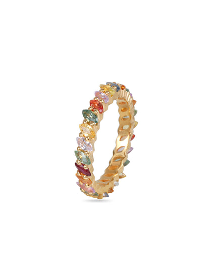 Multi Gemstone Marquise Eternity Ring