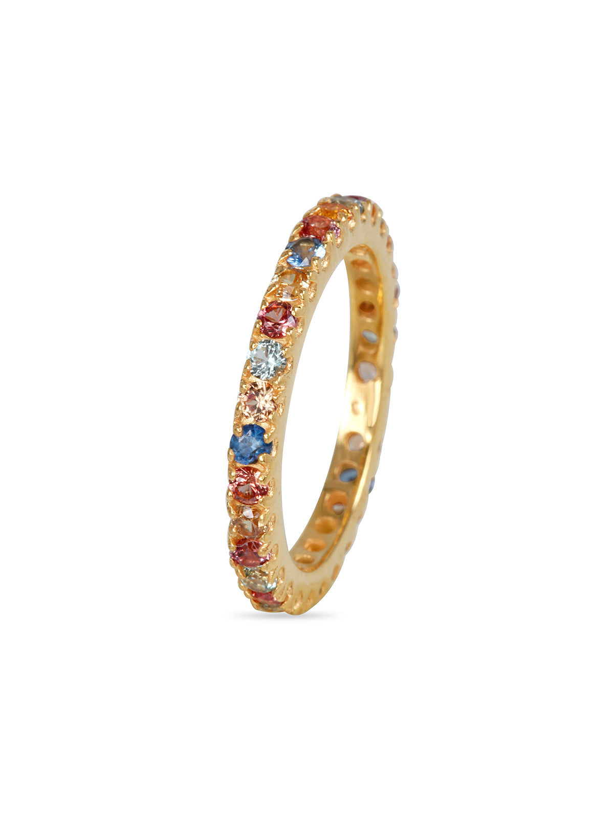 Multi Gemstone Eternity Band Ring