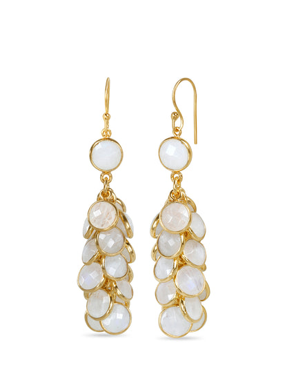 Moonstone Cluster Earrings