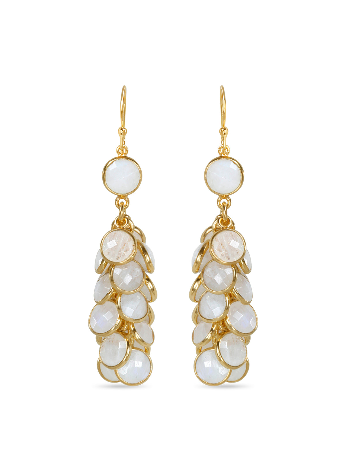 Moonstone Cluster Earrings