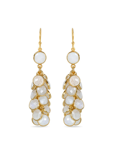 Moonstone Cluster Earrings