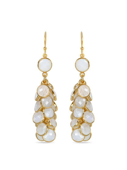 Moonstone Cluster Earrings