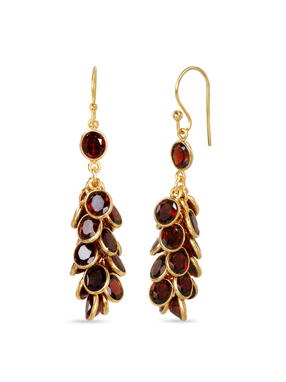 Garnet Cluster Earrings