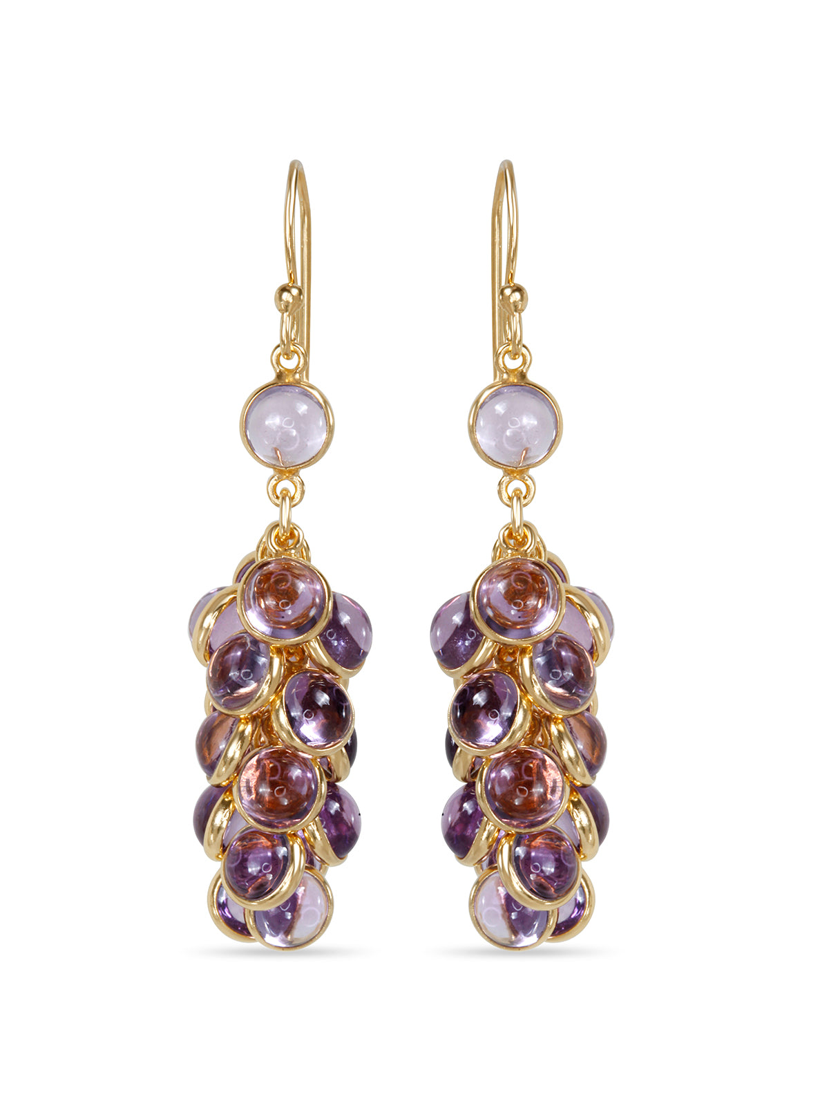 Amethyst Cluster Earrings