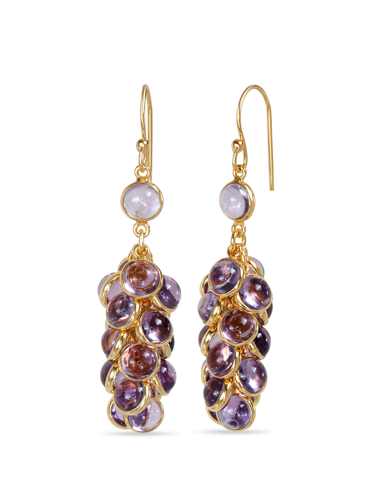 Amethyst Cluster Earrings