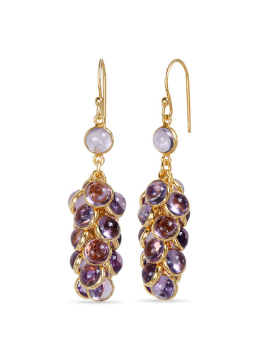 Amethyst Cluster Earrings