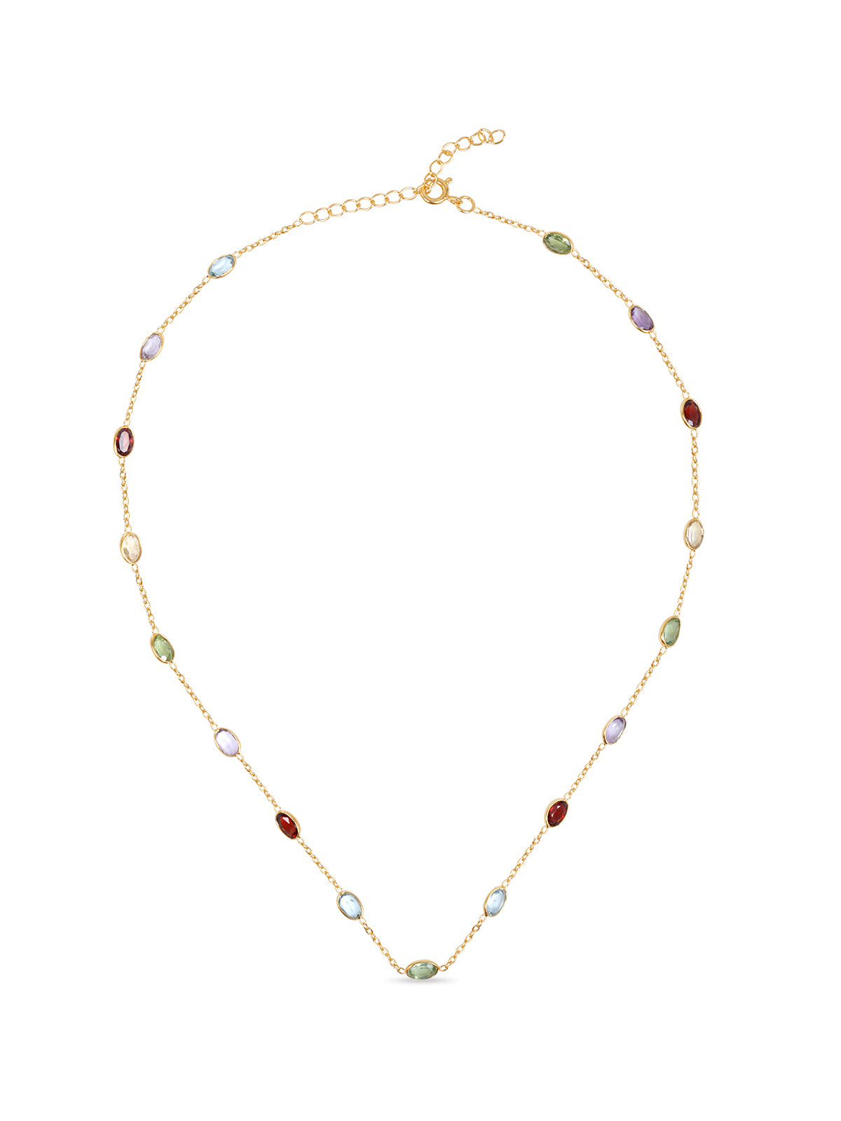 Multi Gemstone 18 Inch Necklace