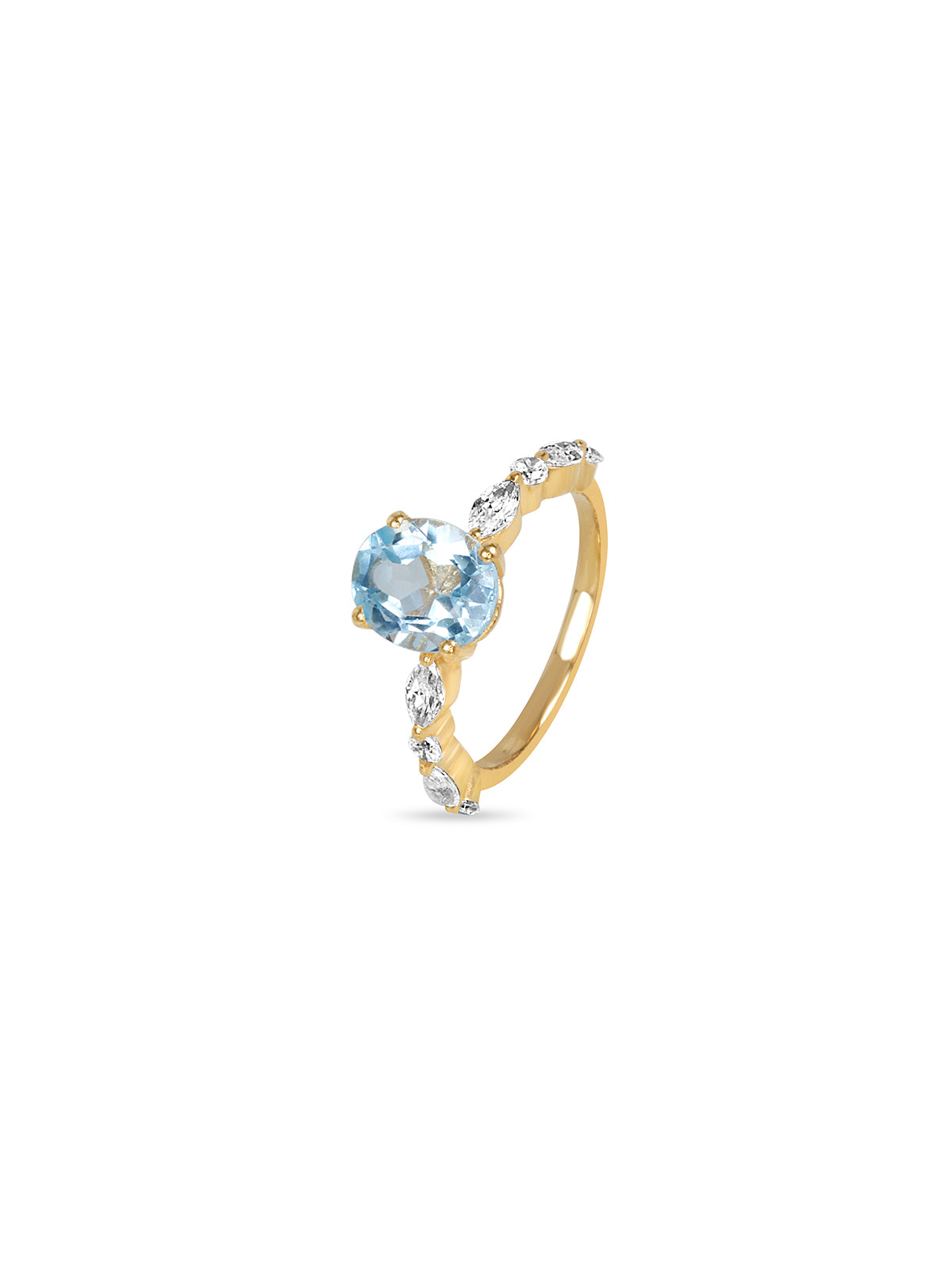 Celestial Garland Blue Topaz Ring