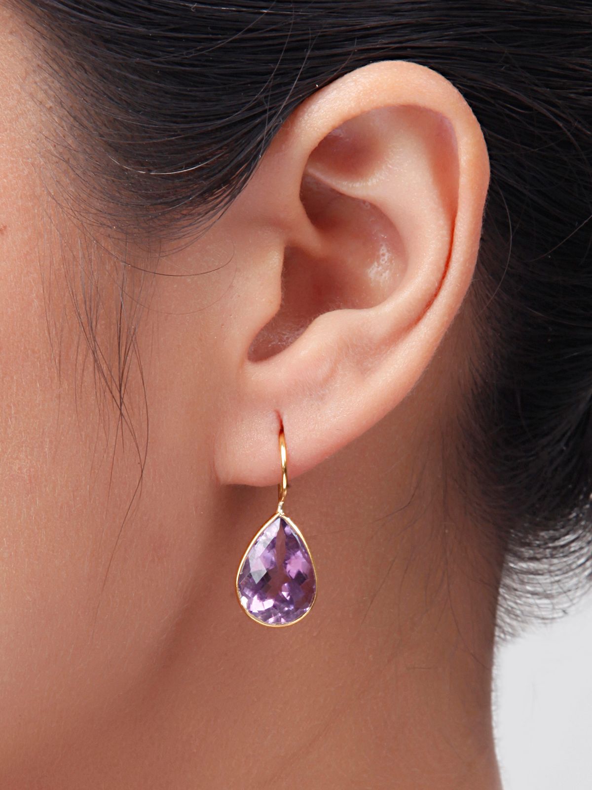 Amethyst Teardrop Earrings