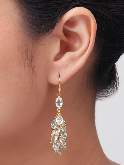 Blue Topaz Cluster Earrings