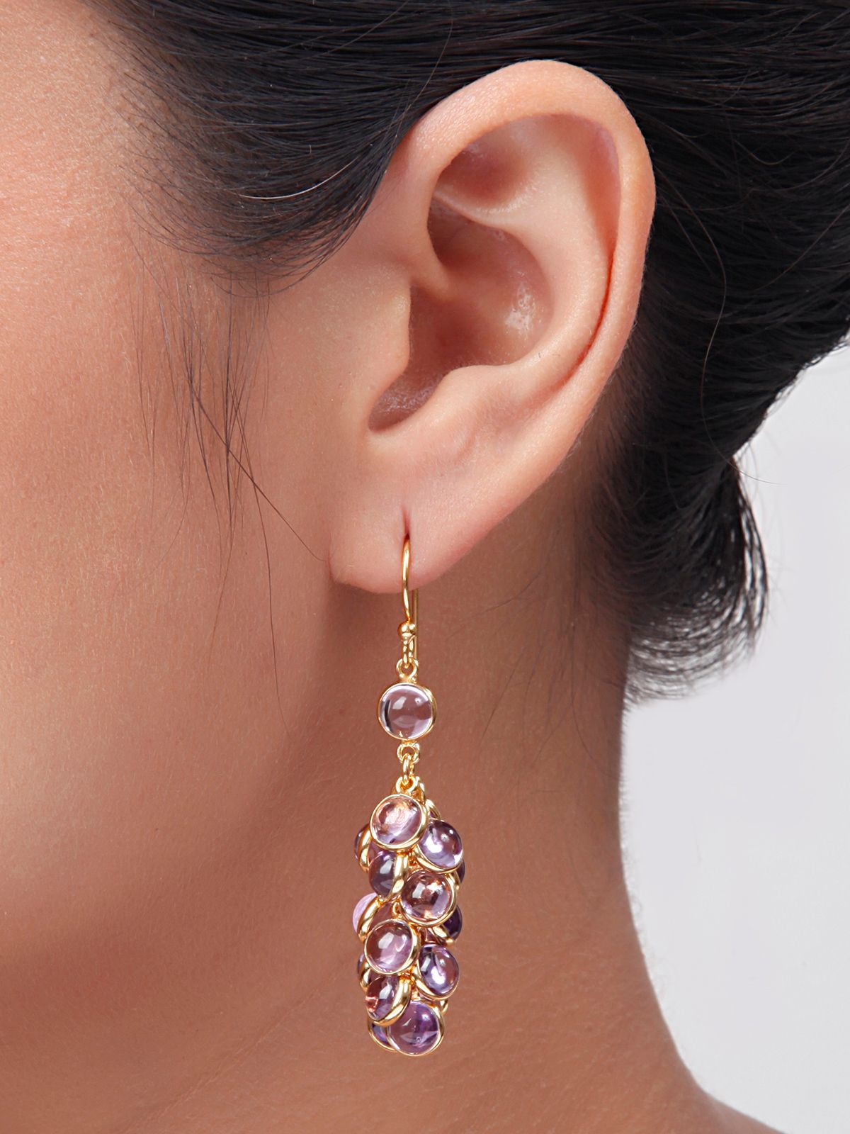 Amethyst Cluster Earrings