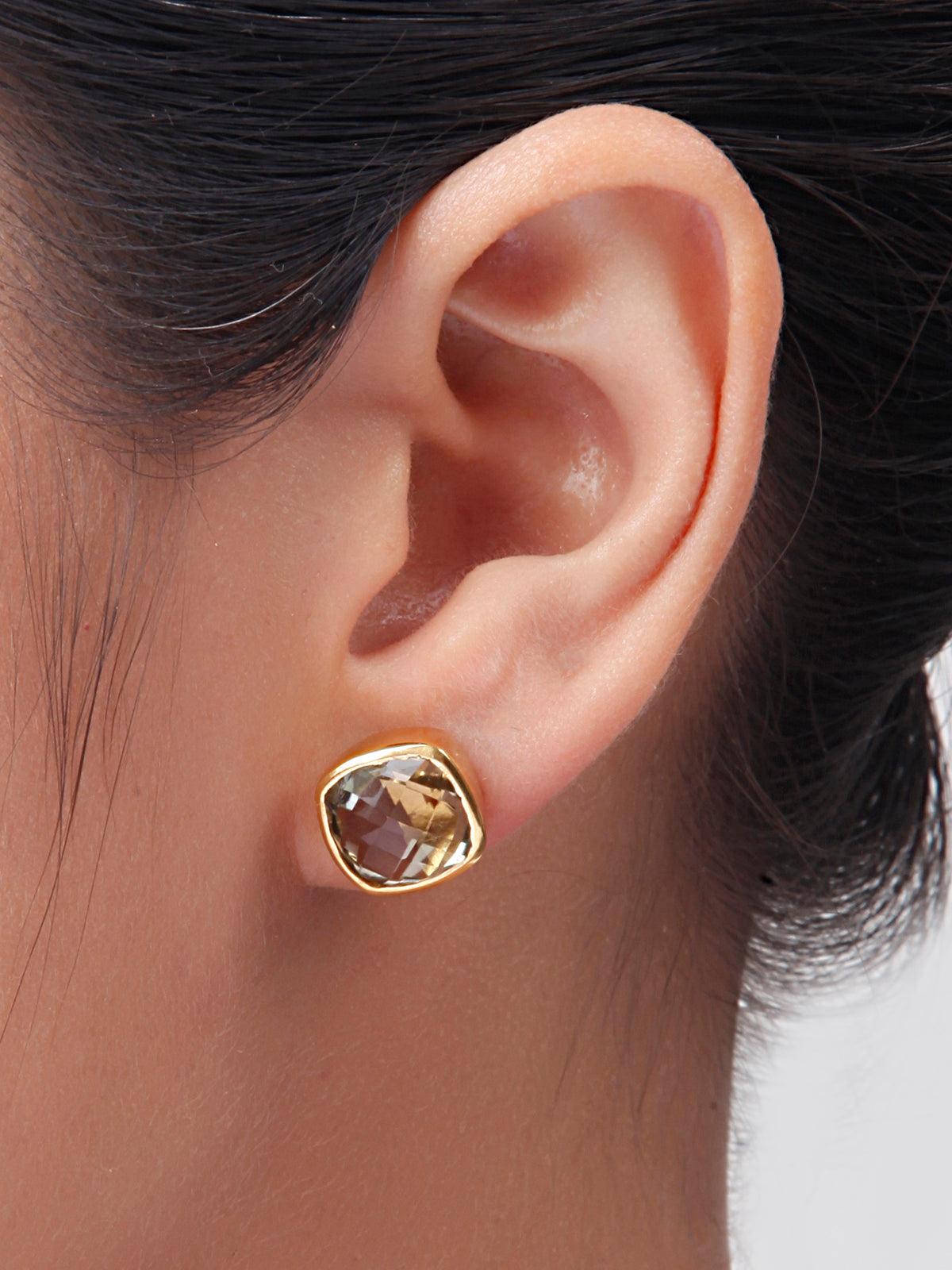 Lemon Quartz Studs