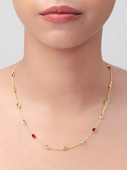 Multi Gemstone 18 Inch Necklace