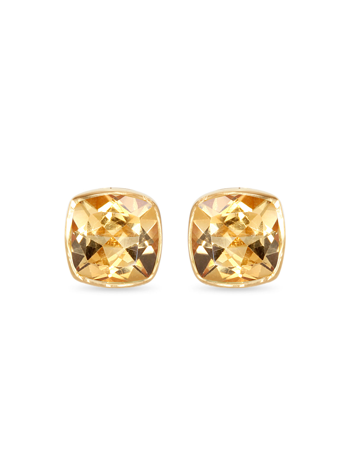 Golden Citrine Luxe Studs