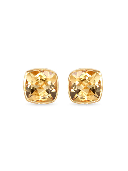 Golden Citrine Luxe Studs