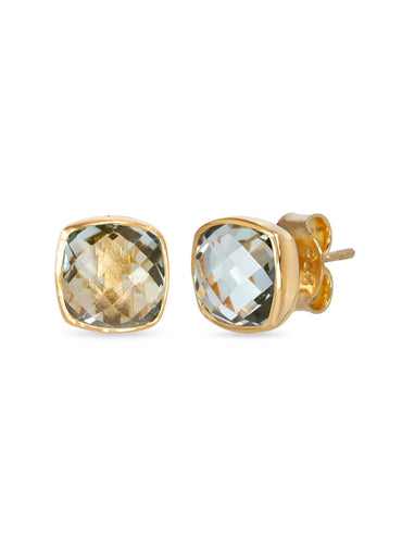 Lemon Quartz Studs