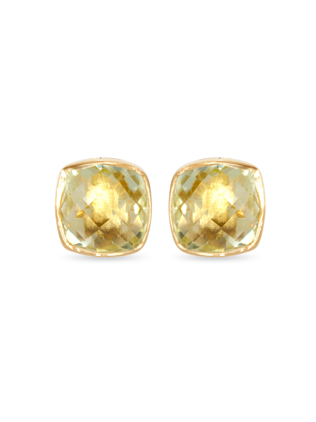 Golden Lemon Quartz Small Studs