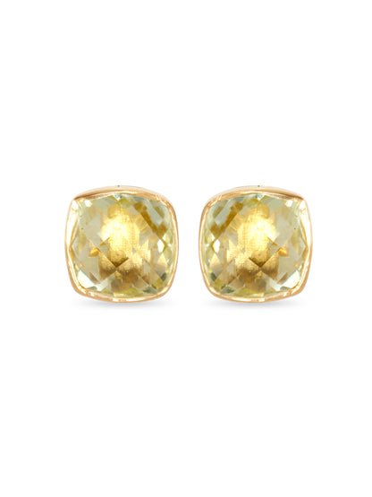 Golden Lemon Quartz Small Studs