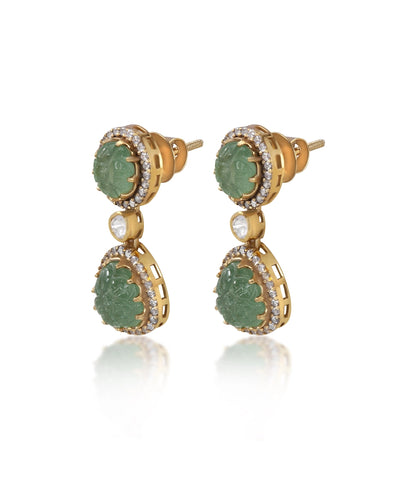 Silver Empress's Emerald Drop Earrings