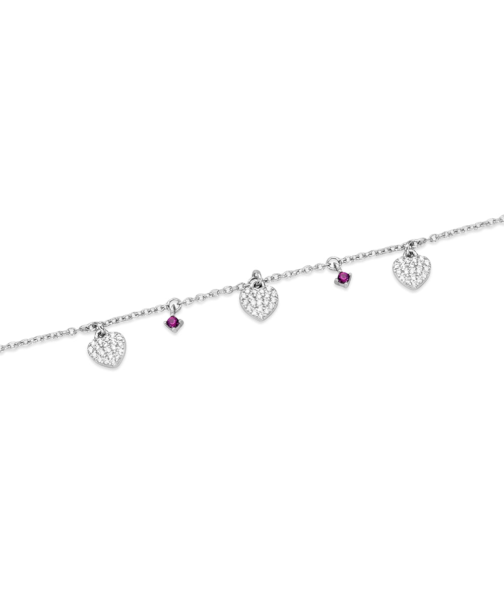 Silver Love and Sparkle Bracelet