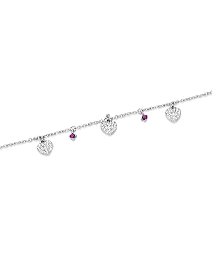 Silver Love and Sparkle Bracelet