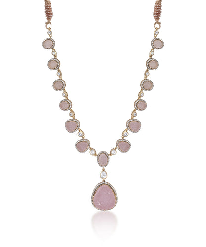 Silver Empress's Pink Drop Necklace
