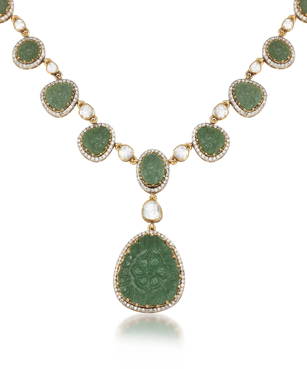 Silver Empress's Emerald Garden Necklace