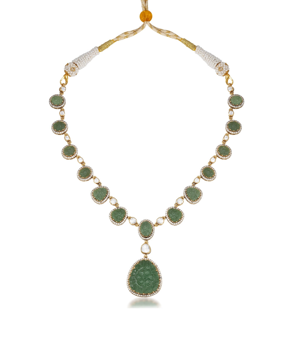Silver Empress's Emerald Garden Necklace
