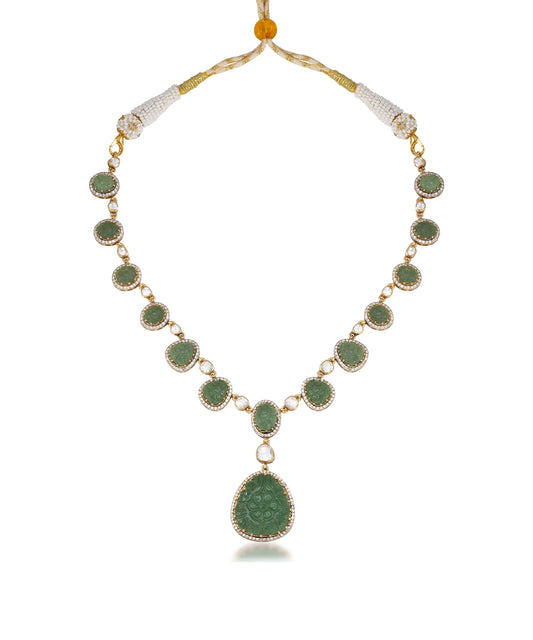 Silver Empress's Emerald Garden Necklace