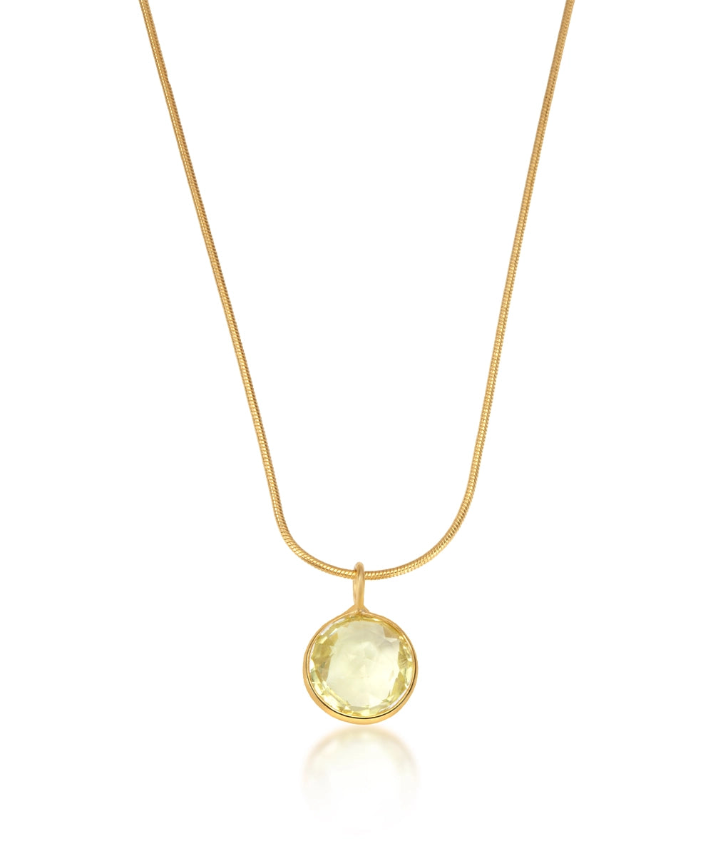 Silver Gold Plated Dewdrop Pendant With Link Chain