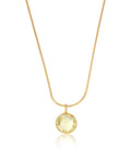 Silver Gold Plated Dewdrop Pendant With Link Chain
