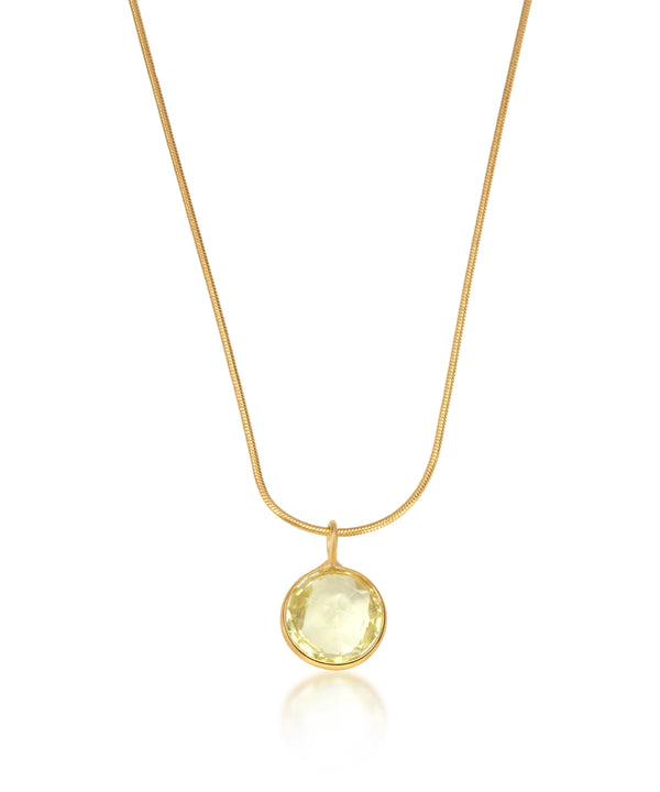 Silver Gold Plated Dewdrop Pendant With Link Chain