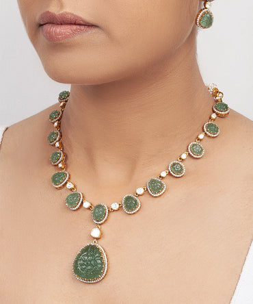 Silver Empress's Emerald Garden Necklace