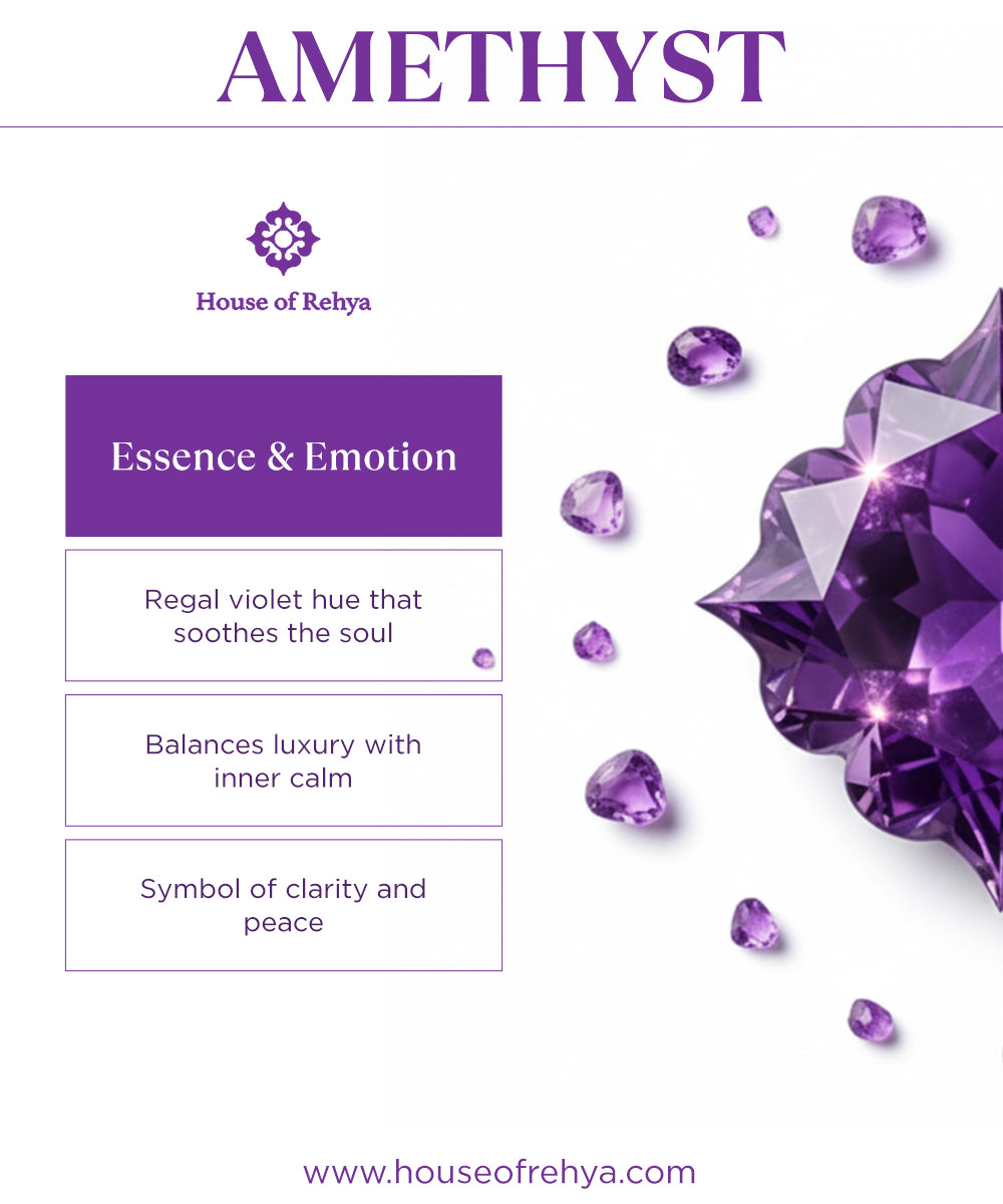 Silver Triangle Amethyst Solitaire Ring