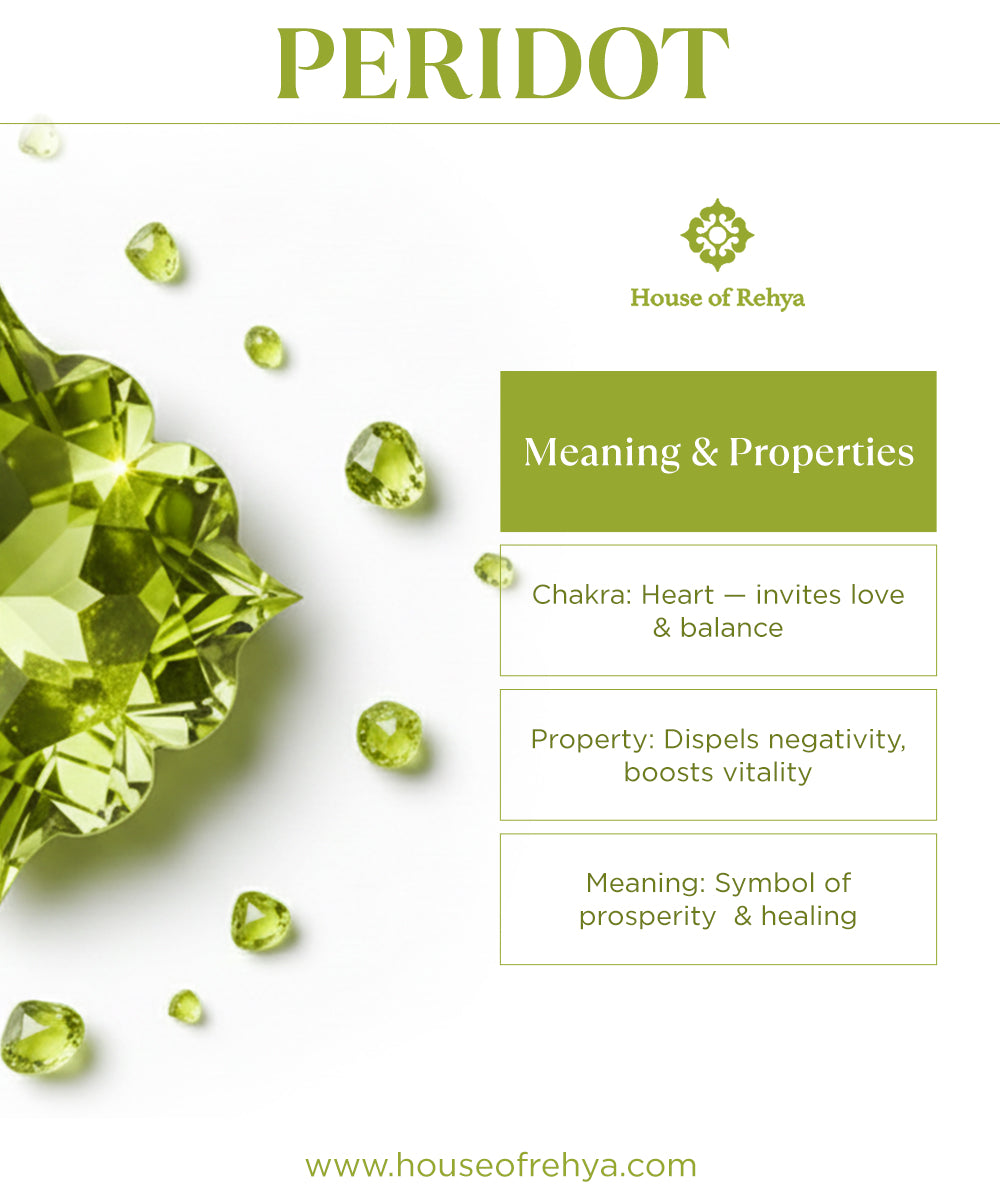 Silver Gold Plated Peridot Half-Eternity Ring