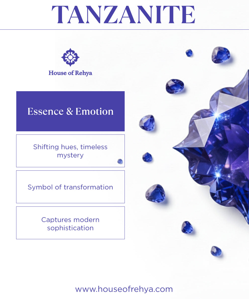 Silver Elegant Tanzanite Gemstone Eternity Ring